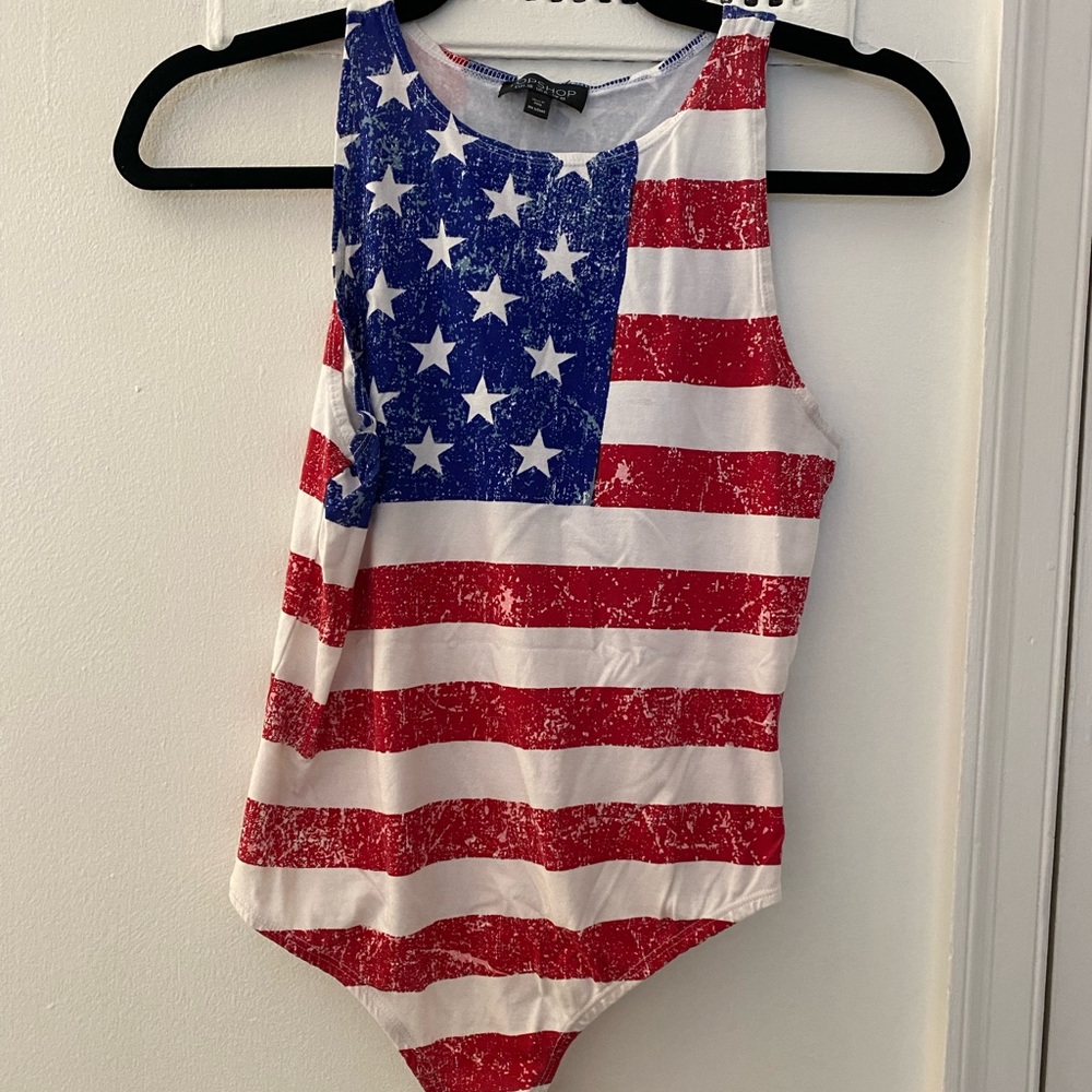 TopShop American flag body suit